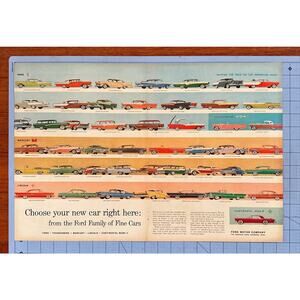 The Ford Family Of Fine Cars 2-Page 1957 Print Ad
